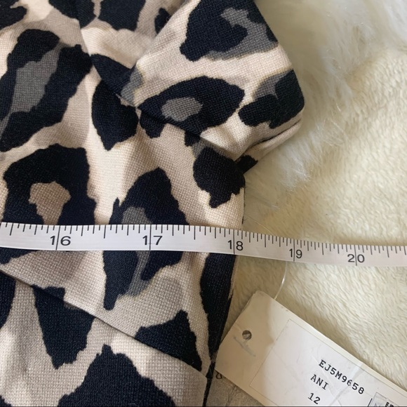 NEW Eliza J Leopard Print Ponte Fit & Flare Dress - Picture 8 of 12